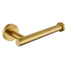Toilet Paper Holder Brushed Gold, SUS304 Stainless Steel Round TP Hanger, Mod...