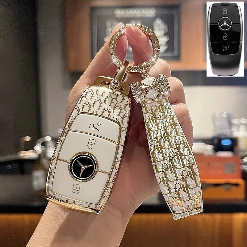 Nuevo para Mercedes-Benz A B C E S G S450 GLC C300 Mando a Distancia Llavero Cubierta Foto 4 de 4