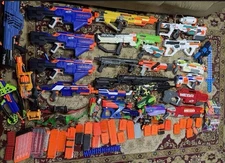 Large Nerf Gun Lot With Accessories, Attachments And Bullets Need Gone ASAP READ