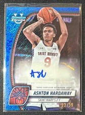 2024 Bowman University Chrome Ashton Hardaway #93 Prospect Auto Blue Shimmer /35