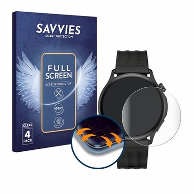 4x Full-Screen Schutz Folie für OnePlus Watch Lite 3D Curved Edge Display