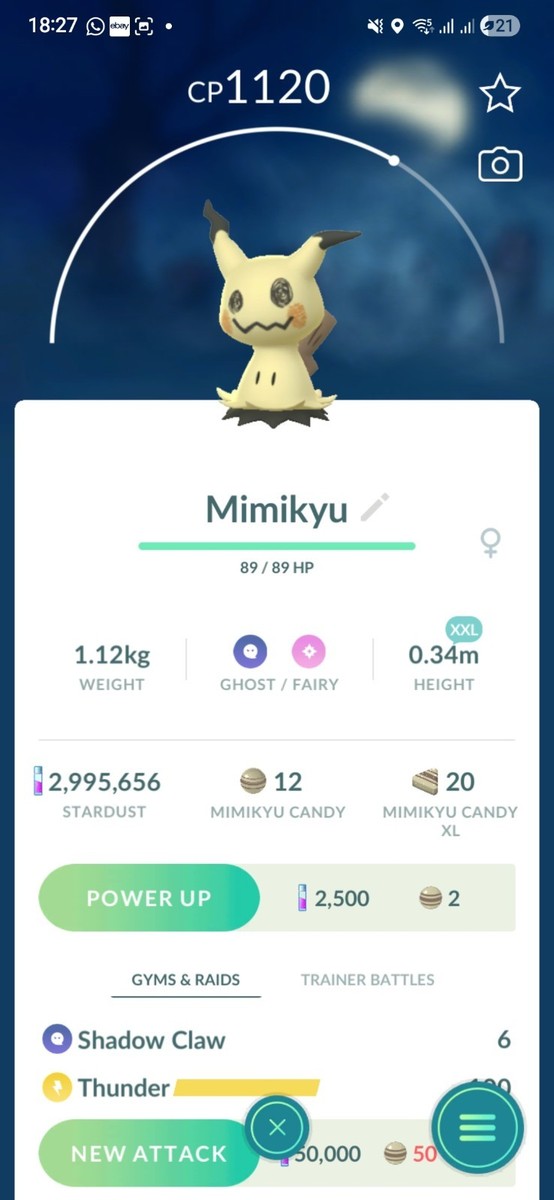 Mimikyu #778 ( XXL ) Pokémon Trading Go - FAST / NEW | eBay