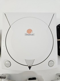 Sega Dreamcast Console HKT-3020 With 2 Controllers, VMU And Cords