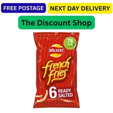 Walkers French Fries Ready Salted Multipack Snacks Crisps 6x18g