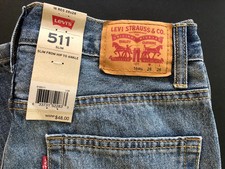 New Levis Strauss Co. Womens Denim Slim Jeans 511 Size 16 REG. 28x28 - 48.00