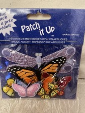 lot 10 Butterfly Applique Patches  Embroidered Badge 0.75 - 4 in Iron On 