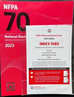 NFPA 70 National Electrical Code NEC 2023 Paperback w/ Tabs ISBN 9781455900008