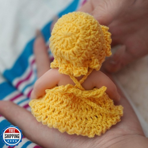 Bebé Niña Silicona 4.5", Mini Muñecas Bebé Renacido, Pequeñas Muñecas Bebé Silicona, Min - Imagen 4 de 4