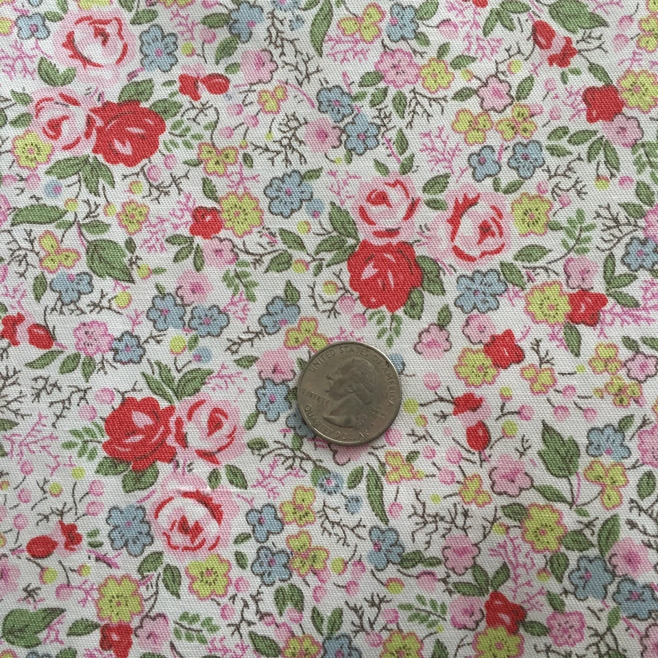 Cortina de Ducha Laura Ashley Floral Rosa Flores Algodón/Poliéster 72x72 pulgadas Foto 4 de 4