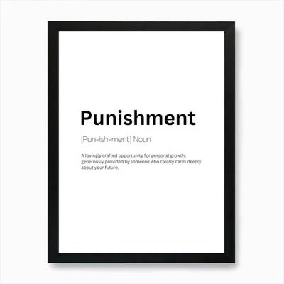 Strafe Definition Bedeutung Kunst P gerahmtes Wandbild Poster Leinwanddruck Bild