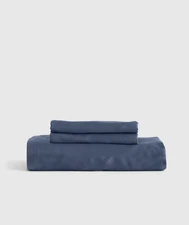 NWOT Quince Fitted Sheet Only Queen 2 Stand Pillowcases Organic Bamboo Nightfall