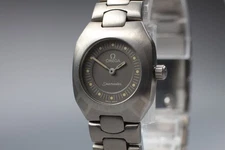 Vintage Omega Seamaster Polaris Titanium Cal.1450 Gray Quartz Women Watch JAPAN