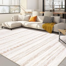 Nakagishi Area Rug Living Room Rugs: 5x7 5' x 7' Rectangular , Beige Brown