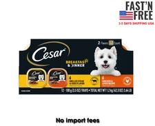 Cesar Classic Loaf In Sauce Breakfast & Dinner Wet Dog Food, 3.5 Oz (12 Pack)