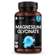 Magnesium Glycinate Capsules High Strength 1040mg Fatigue Bone Health 360 Tablet 0.06 per thousand milligrams
