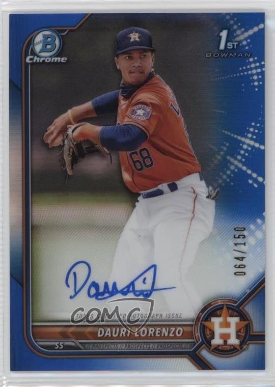 2022 Bowman Chrome Prospect Blue Refractor /150 Dauri Lorenzo #CPA-DLZ Auto 1ek2