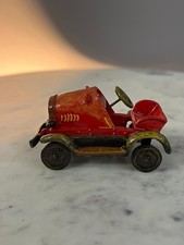 VTG Child's Tin Toy Fire Truck Pedal Car Collectible Metal Toy Figurine 3 1/2"