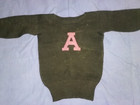 Vintage Amherst College Wool Letterman Boatneck Sweater Sewn Felt Letter VG Rare — photo 4