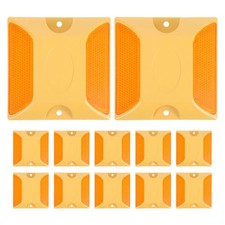 12Pcs Reflective Street Safety Markers Driveway Studs for Speed Bumps Sidewalks