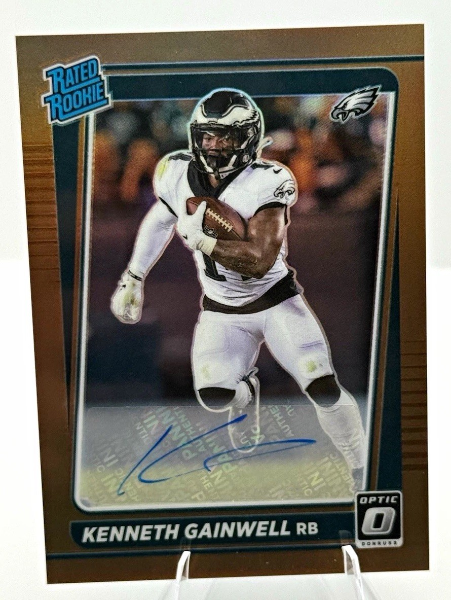 Panini 2021 Donruss Optic Kenneth Gainwell Eagles #239 Rated Rookie RC Auto