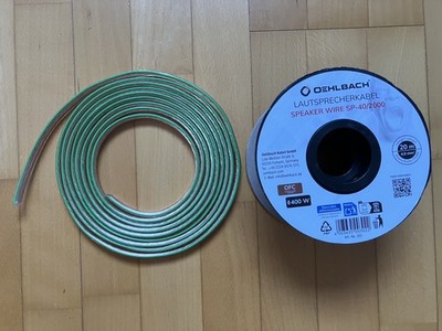4,5m Oehlbach SP-40 OFC Lautsprecherkabel Kupfer 2x4mm²