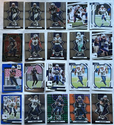 2022 Panini New England Patriots 21 Card Lot. Rookies Parallels Mac Jones Brady