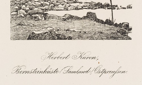 Nach KURON (*1888), Kunstdruckblatt, Bernsteinküste, um 1920, Repro Gegenständli - Picture 4 of 4