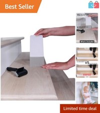 32" x 4" Clear Non-Slip Stair Treads Tape - Safety for Family & Pets, 15-Pack