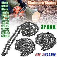 3PCS Chainsaw Chain Blade Saw Chains Semi Chisel 10" 12" 16" 14" 18" 20" 22 Inch