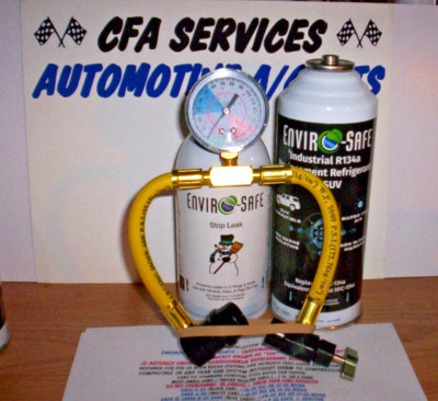 1996-2015 R134a SYSTEM /SUV COLDEST AC REFRIGERANT +STOP LEAK RECHARGE KIT =32oz