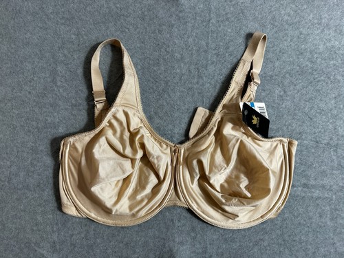 new WACOAL Womens BRA 40 DD 90 Comfort BEIGE Underwire Minimizer full cup 3 hook