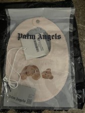    Brand New Below Retail    Palm Angels Bear Bib Baby Pink Brown New with Tags