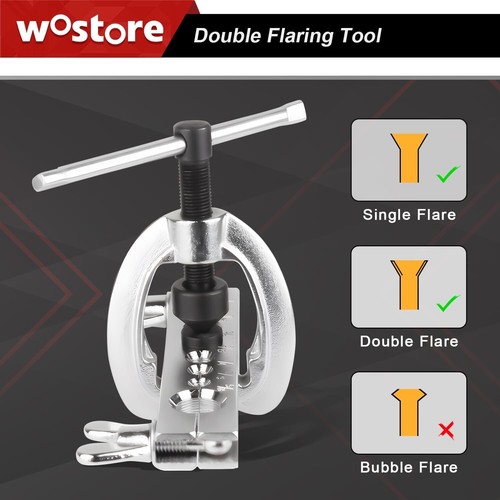Precision Tube Flaring Tool Kit with Tube Bender for Copper Brake Lines & More - Picture 5 of 8