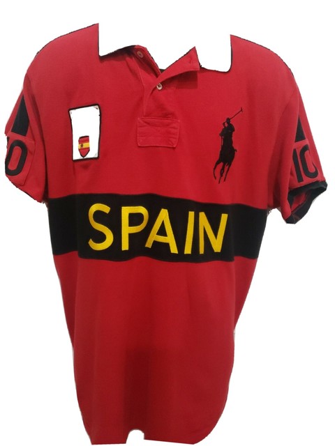 Polo Ralph Lauren Embroidered Spain Big Pony # 10 Mens XXL Polo Shirt.small tear | eBay