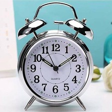 Super Loud Double Bell Alarm Clock With Night Light for Heavy Sleepers Bedside
