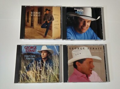 4 CD lot George Straight Carrying Your Love, One Step At A Time, Easy Come,Blue 