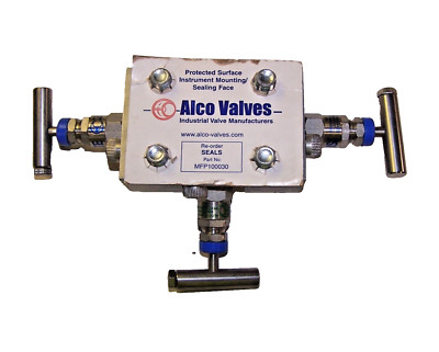 NEW ALCO VALVES 3-VALVE 316 STAINLESS STEEL MANIFOLD 1/2'' NPT 6000 PSI  3VBD4NS