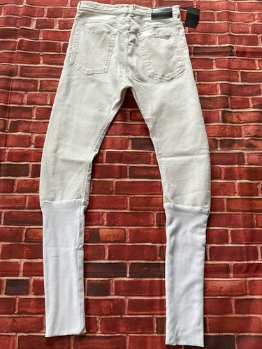 $295 Diesel Men’s Black Gold Type-2840 Knitted Ankle Jeans White Denim Size 29 - Picture 10 of 12