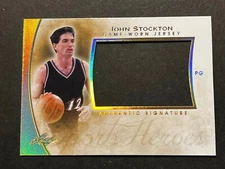 2014 Leaf Q GOLD SPECTRUM PROOF MISSING AUTO & #/1 John Stockton Utah Jazz