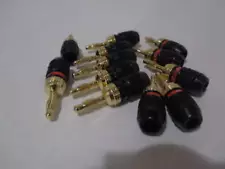 DC Pro Audio High End Deadbolt Banana Plugs 4 Pairs (8Pcs).