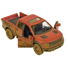 RI Novelty -Pull Back Die-Cast Metal Vehicle - MUDDY FORD F-150 SVT RAPTOR (Red)