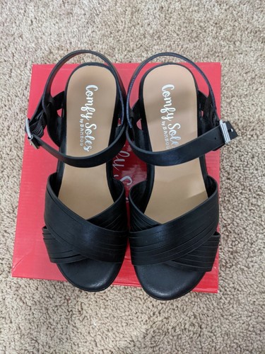 Damen Keilabsatz Sandalen Plateau Sommer leicht bequem Mode Größe 6 NEU - Bild 6 von 12