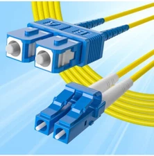 OS2 SC to LC Duplex Fiber Patch Cable  9/125 Singlemode UPC Polish LSZH 23ft/7m