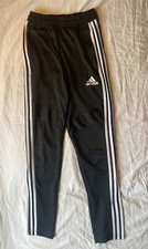 Adidas Pants Black Climacool Pockets Track Soccer size XS drawstring ankle zip
