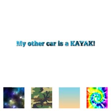 Other Car Is A Kayak - Vinyl Decal Sticker - Multiple Patterns  Sizes - ebn1710