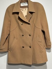 VINTAGE MACKINTOSH 100% Wool Tan Womens Coat Jacket Made In USA Size 10 Petite