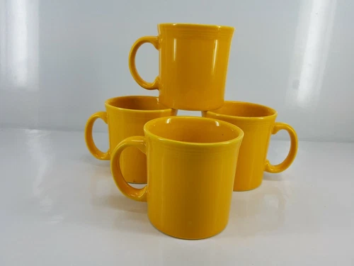 Set Lot 4 JAVA MUG daffodil yellow FIESTA WARE 12 OZ new