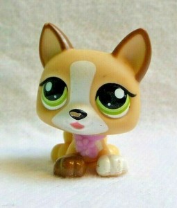 Littlest Petshop 1878 Hasbro Bebe Chiot Berger Allemand Beige Marron Yeux Vert Ebay