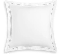 Hotel Collection Italian Percale Pillow Sham EURO White with Silver Border