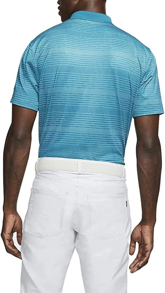 Camisa polo Nike Golf Dri-Fit estampa vapor OLC outono golfe VERDE ABYSS pequena $65 nova com etiquetas - Imagem 2 de 4